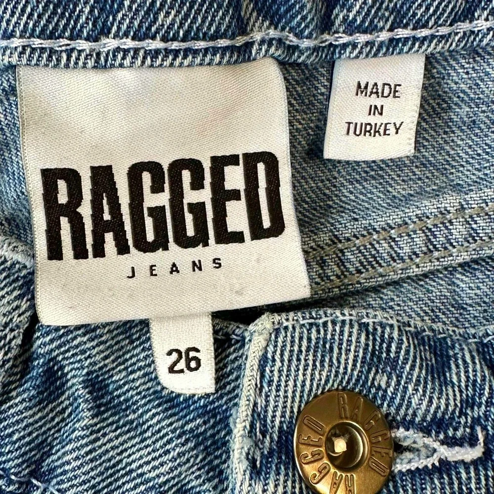 Ragged Jeans Paisley Straight Leg Blue Denim Jeans Pants Size 26
